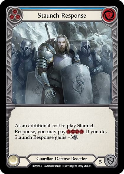 Staunch Response (Blue), Hero Deck: Bravo BVO020