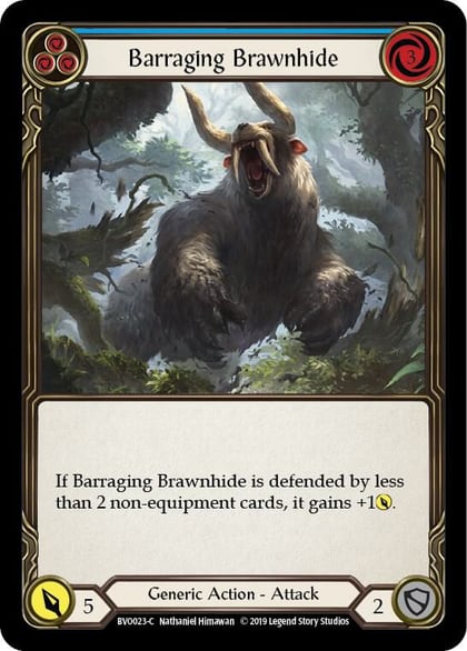 Barraging Brawnhide (Blue), Hero Deck: Bravo BVO023
