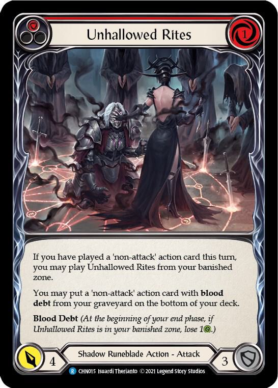 Unhallowed Rites (Red), Blitz Deck: Monarch - Chane CHN015