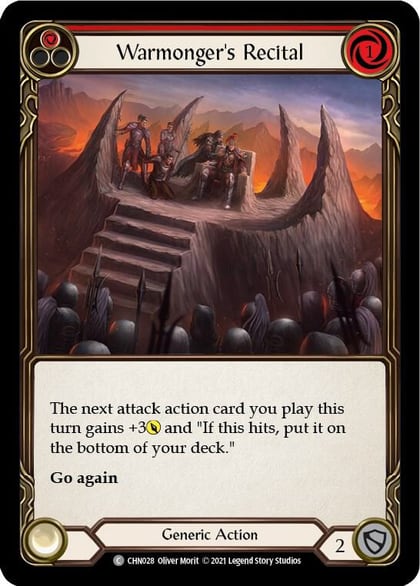 Warmonger's Recital (Red), Blitz Deck: Monarch - Chane CHN028
