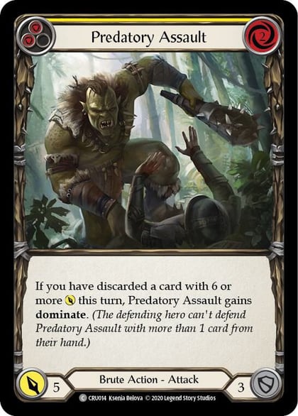 Predatory Assault (Yellow), Crucible of War CRU014