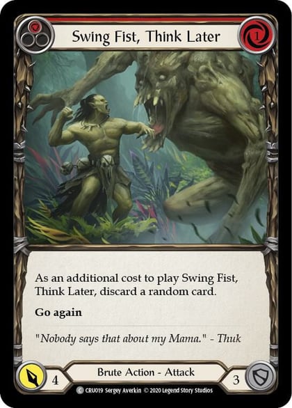 Swing Fist, Think Later (Red), Crucible of War CRU019