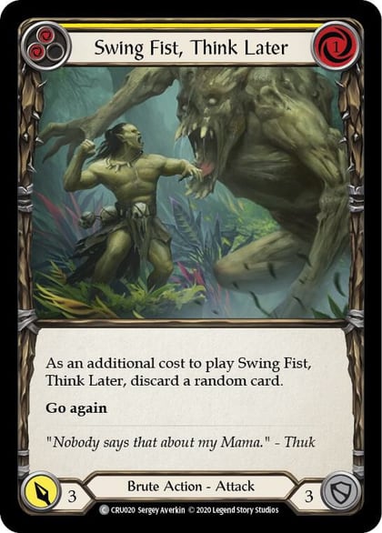 Swing Fist, Think Later (Yellow), Crucible of War CRU020