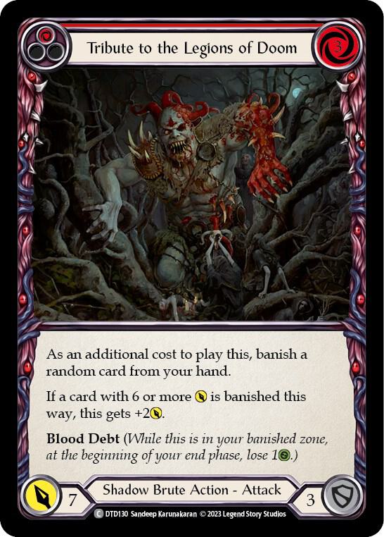 Tribute to the Legions of Doom (Red), Dusk till Dawn DTD130