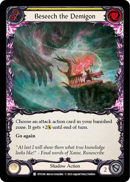 Beseech the Demigon (Yellow), Dusk till Dawn DTD188