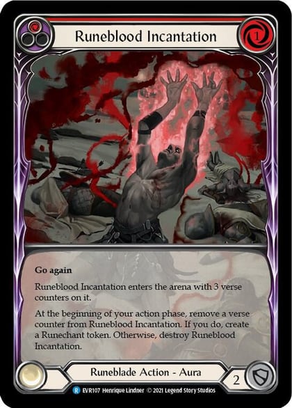 Runeblood Incantation (Red) (Extended Art), Everfest EVR107