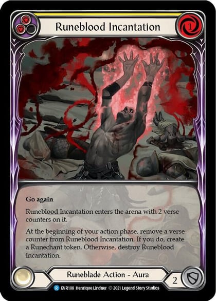 Runeblood Incantation (Yellow) (Extended Art), Everfest EVR108