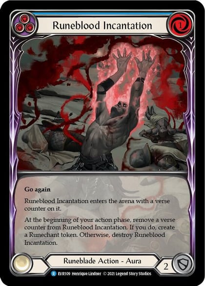 Runeblood Incantation (Blue) (Extended Art), Everfest EVR109