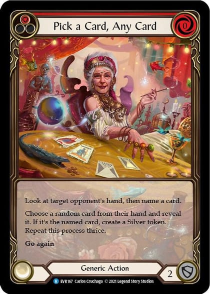 Pick a Card, Any Card (Red) (Extended Art), Everfest EVR167