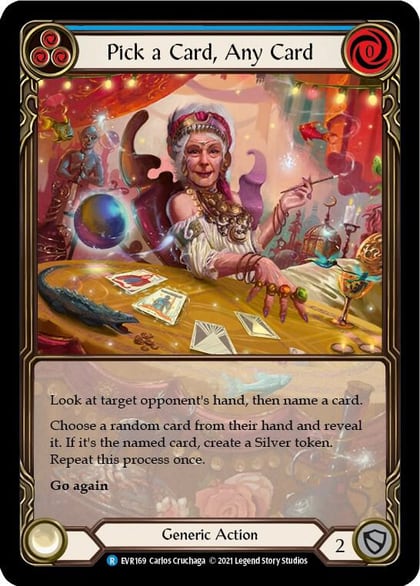 Pick a Card, Any Card (Blue) (Extended Art), Everfest EVR169