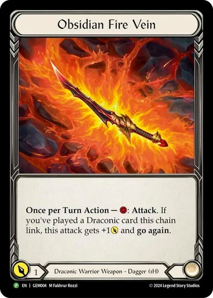 Obsidian Fire Vein - GEM004, GEM Pack 1 GEM004