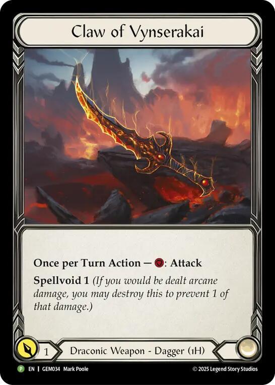 Claw of Vynserakai, GEM Pack 2 GEM034