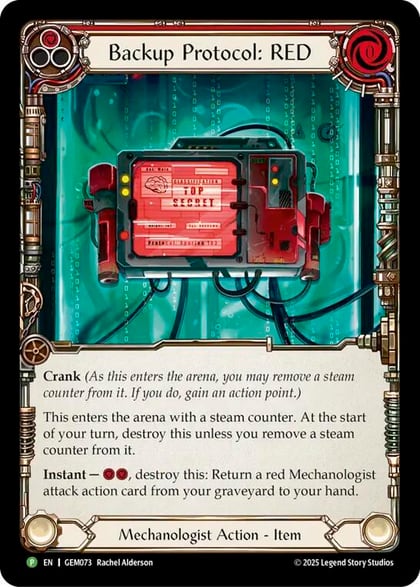 Backup Protocol: RED, GEM Pack 3 GEM073