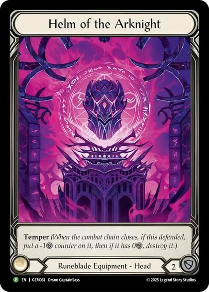 Helm of the Arknight, GEM Pack 3 GEM081