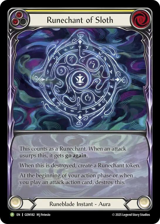 Runechant of Sloth (Yellow), Gem Pack 5 GEM182
