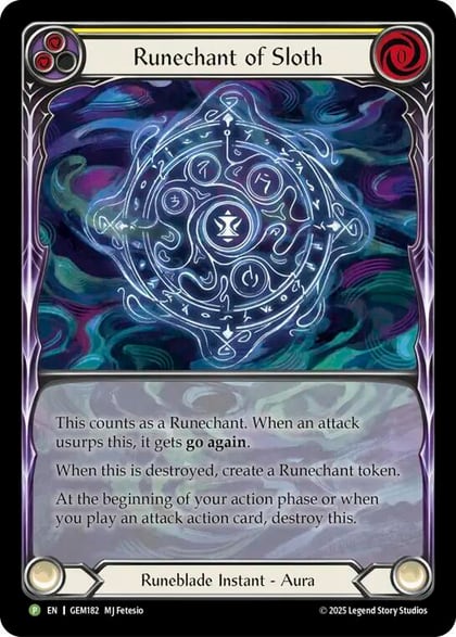 Runechant of Sloth (Yellow), Gem Pack 5 GEM182