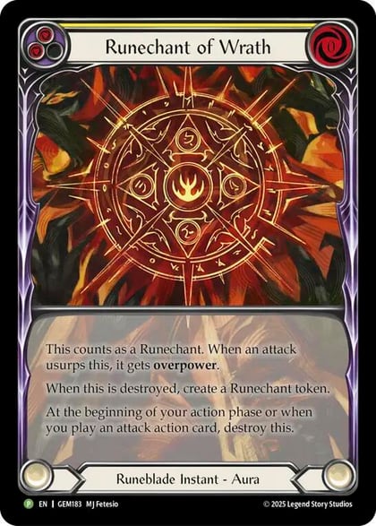 Runechant of Wrath (Yellow), Gem Pack 5 GEM183