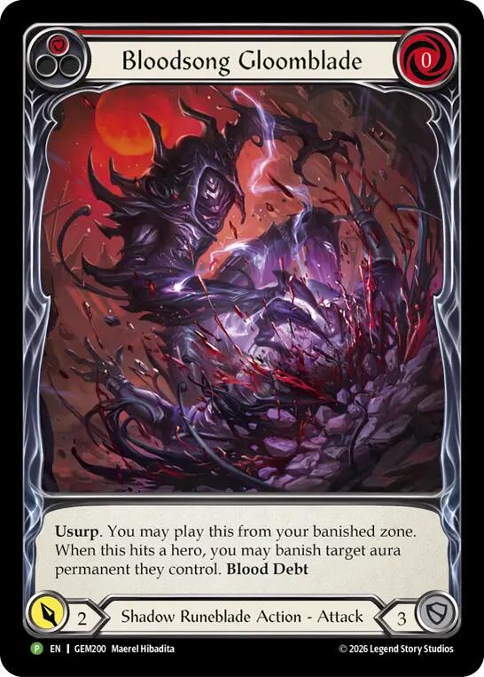 Bloodsong Gloomblade, GEM Pack 6 GEM200