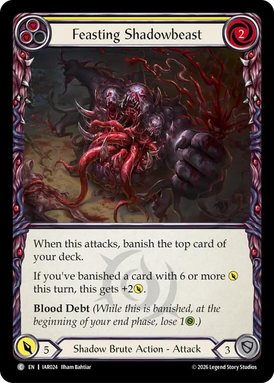 Feasting Shadowbeast (Yellow), Usurp the Shadow Throne IAR024