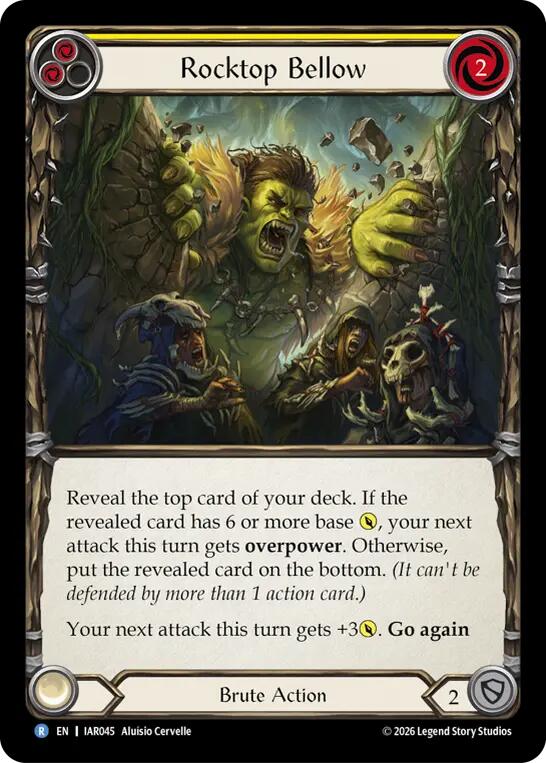 Rocktop Bellow (Yellow), Usurp the Shadow Throne IAR045