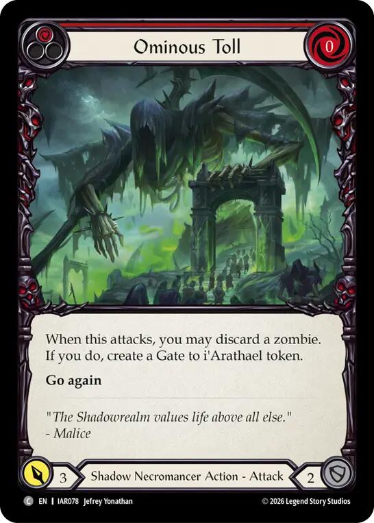 Ominous Toll (Red), Usurp the Shadow Throne IAR078
