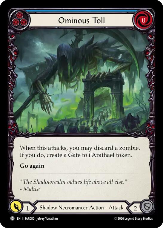 Ominous Toll (Blue), Usurp the Shadow Throne IAR080