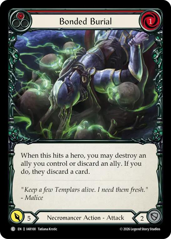 Bonded Burial (Red), Usurp the Shadow Throne IAR100