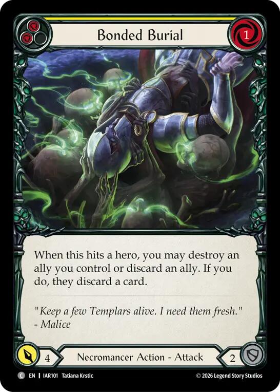 Bonded Burial (Yellow), Usurp the Shadow Throne IAR101