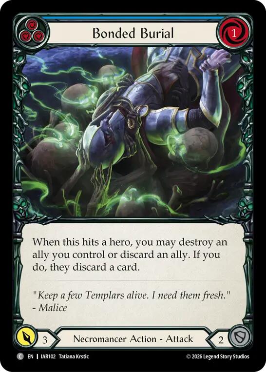 Bonded Burial (Blue), Usurp the Shadow Throne IAR102