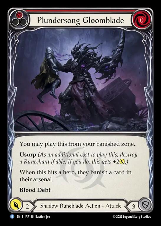 Plundersong Gloomblade, Usurp the Shadow Throne IAR116