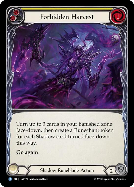 Forbidden Harvest, Usurp the Shadow Throne IAR121