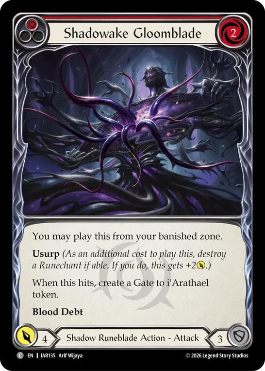 Shadowake Gloomblade (Red), Usurp the Shadow Throne IAR135