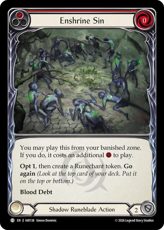 Enshrine Sin (Red), Usurp the Shadow Throne IAR138