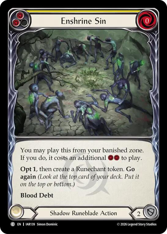 Enshrine Sin (Yellow), Usurp the Shadow Throne IAR139