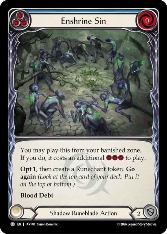Enshrine Sin (Blue), Usurp the Shadow Throne IAR140