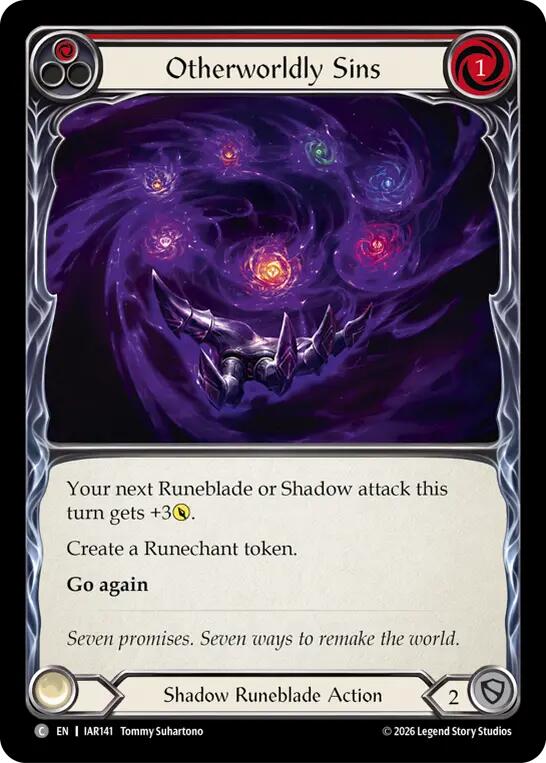 Otherworldly Sins (Red), Usurp the Shadow Throne IAR141