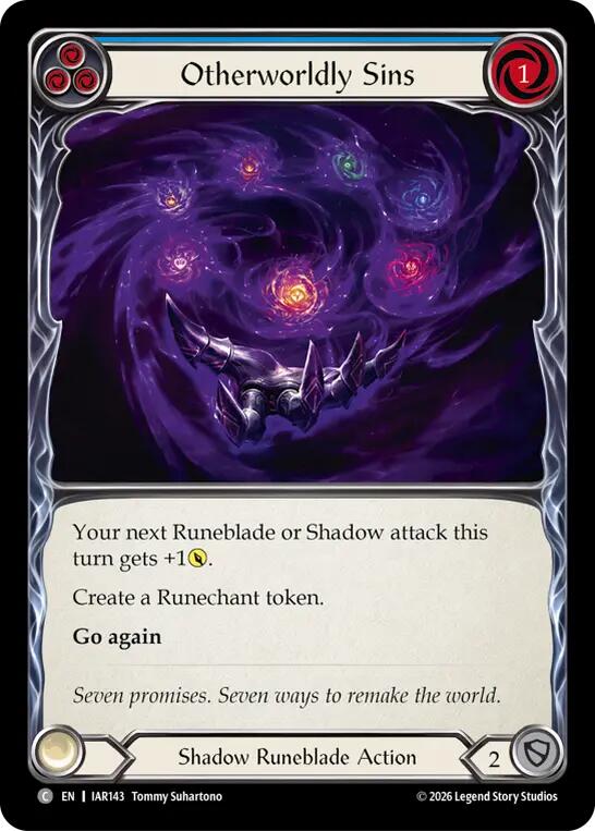 Otherworldly Sins (Blue), Usurp the Shadow Throne IAR143