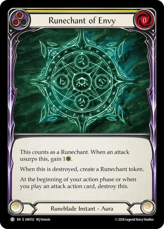 Runechant of Envy (Yellow), Usurp the Shadow Throne IAR152