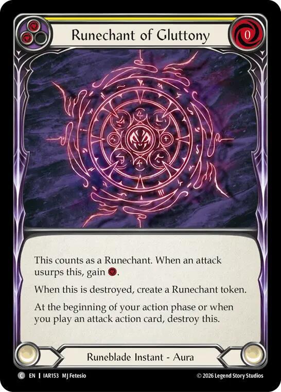 Runechant of Gluttony (Yellow), Usurp the Shadow Throne IAR153