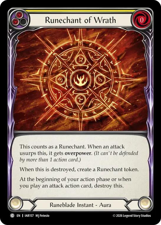 Runechant of Wrath (Yellow), Usurp the Shadow Throne IAR157