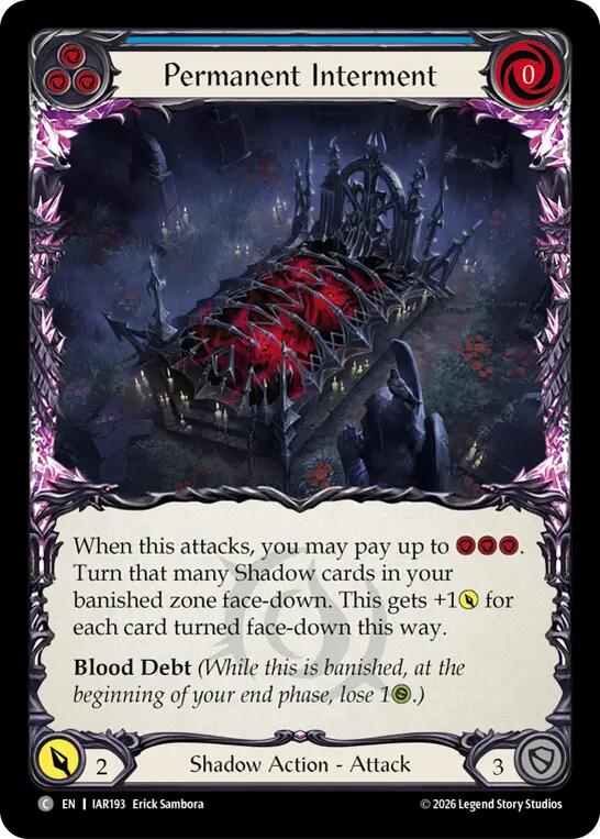 Permanent Interment (Blue), Usurp the Shadow Throne IAR193