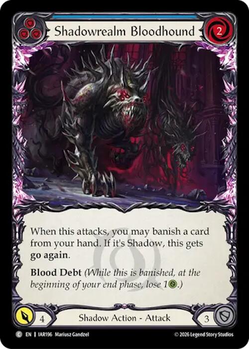 Shadowrealm Bloodhound (Blue), Usurp the Shadow Throne IAR196
