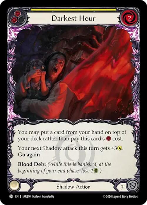 Darkest Hour (Yellow), Usurp the Shadow Throne IAR210