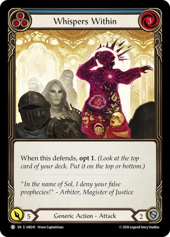 Whispers Within (Blue), Usurp the Shadow Throne IAR241