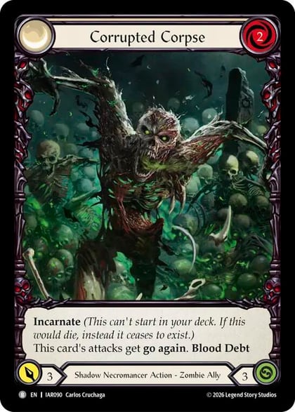 Corrupted Corpse, Usurp the Shadow Throne Pre-release Cards IAR090