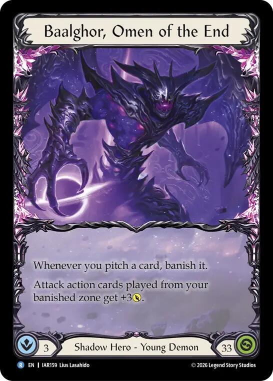 Baalghor, Omen of the End, Usurp the Shadow Throne Pre-release Cards IAR159
