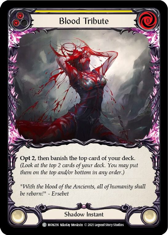 Blood Tribute (Yellow), Monarch MON216