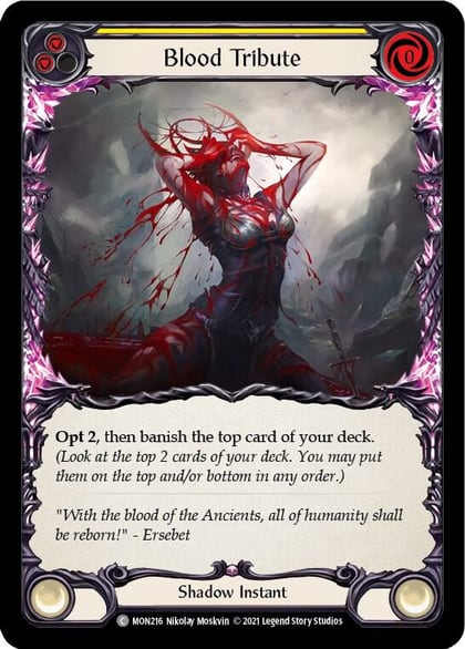 Blood Tribute (Yellow), Monarch MON216