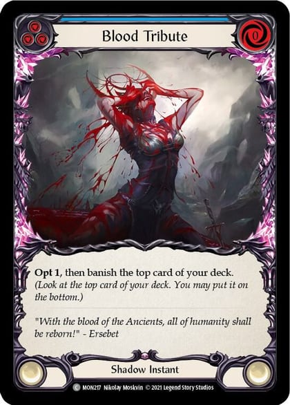 Blood Tribute (Blue), Monarch MON217