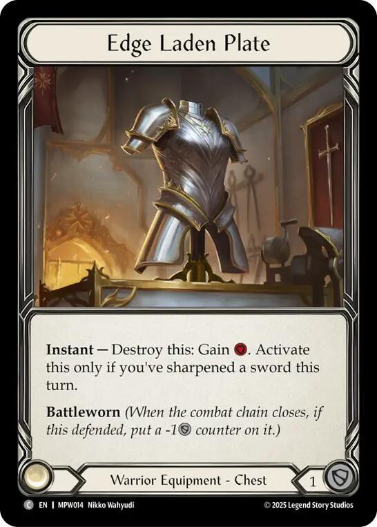 Edge Laden Plate, Mastery Pack Warrior MPW014